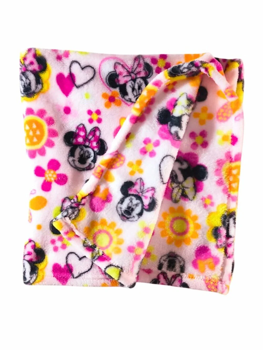 Disney Baby Minnie Mouse Heart Floral Pink Blanket 29